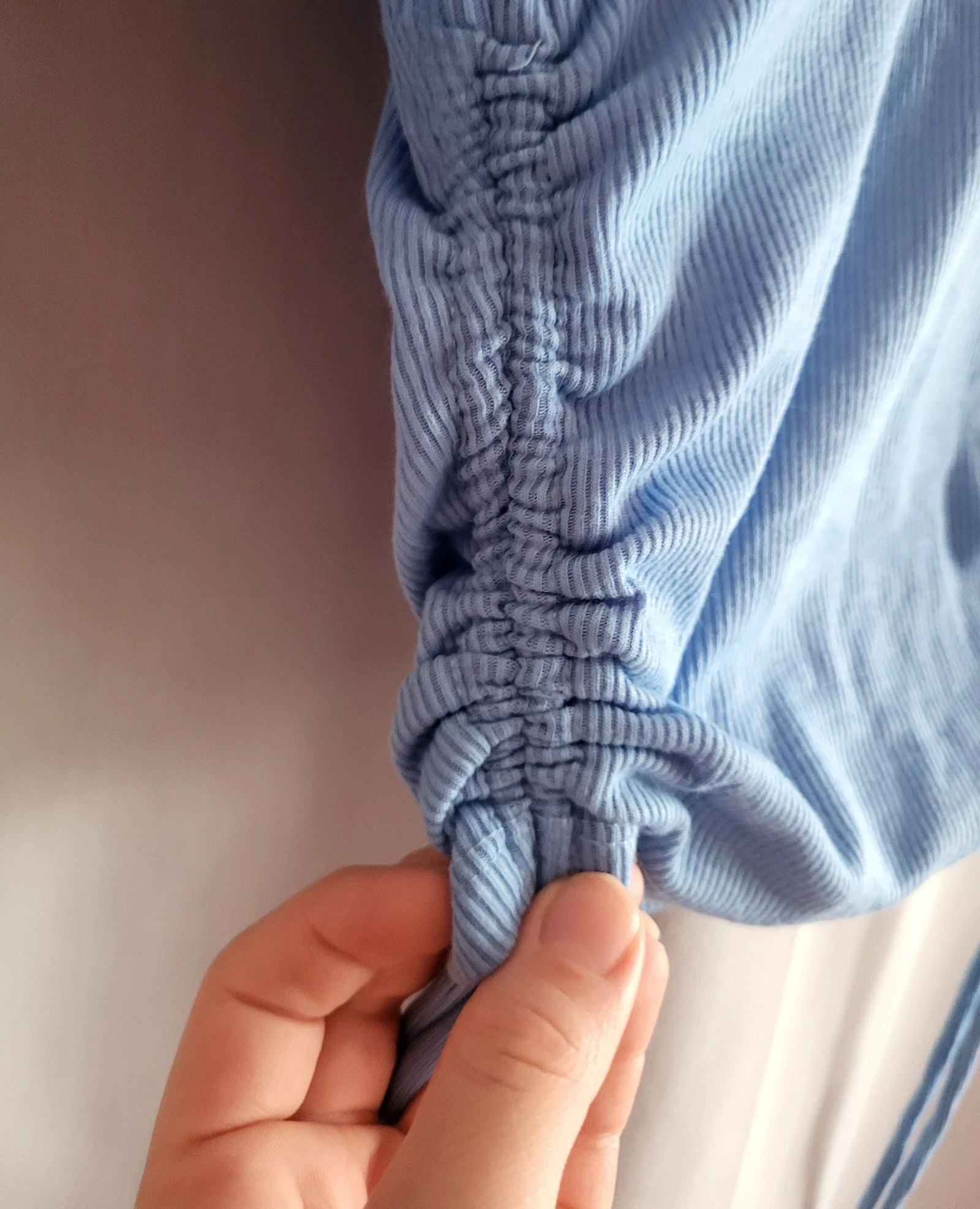 Blusa corta azul Zara – photo 3